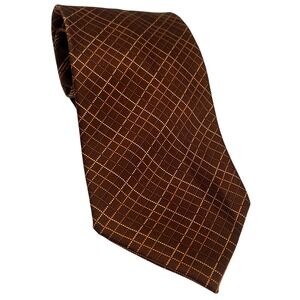 VITALIANO PANCALDI 100% Silk Brown Necktie Made in Italy 60 inch